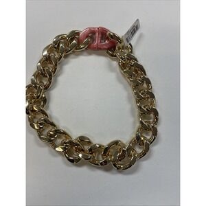 BELLEZZA Resin Clasp Bronze Curb-Link Necklace ~ 18"